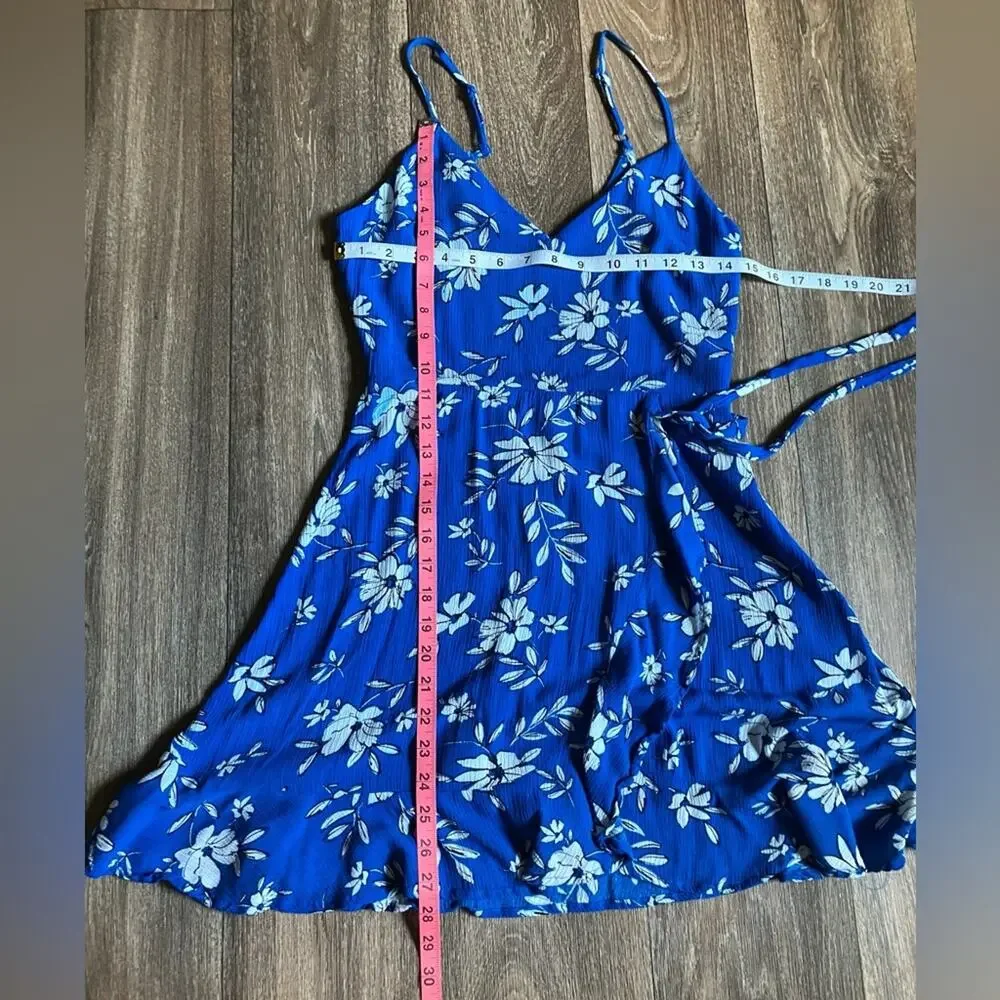 Sundress Sleeveless Royal Blue with Flowers (S) Mi AMi dd14 - Picture 4 of 12